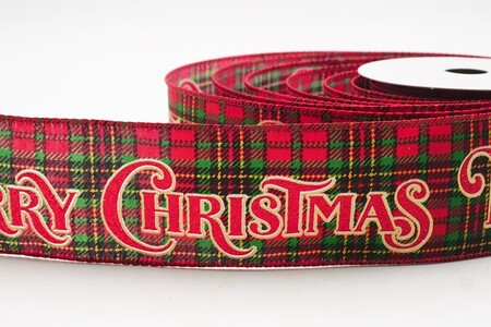 Nastro a Quadri Tartan Rosso _Rosso Buon Natale_KW0246GC-7-7