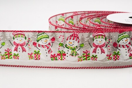 Nastro in Rame con Stampa di Carota Grigia per le Feste_KW0247GC-50-7