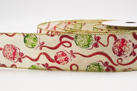 Nastro Wired con Pallina Glitterata Crema_KW0272GC-2