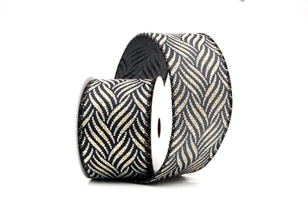 Schwarzes metallisches Chevron-Wellen-Urlaubsband_KW0302GC-53-53