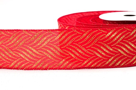 Rotes metallisches Chevron-Wellen-Urlaubsband_KW0303GC-7-7