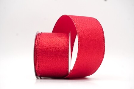 Rot Schimmer Glitzer Festes Drahtband_KW0306GR-7