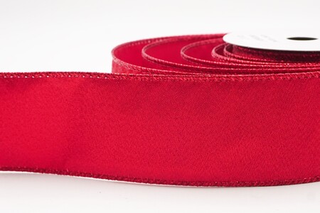 Rot Schimmer Glitzer Festes Drahtband_KW0306GR-7