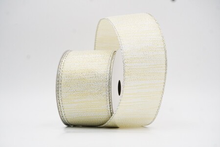 Hellbraun-Gold Schimmer Glitzer Festes Drahtband_KW0308G-1