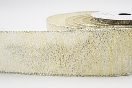 Hellbraun-Gold Schimmer Glitzer Festes Drahtband_KW0308G-1
