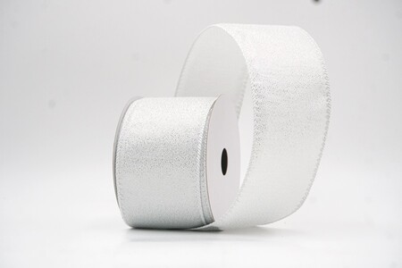 Weißer Schimmer Glitzer Solide Drahtband_KW0309GC-1-1