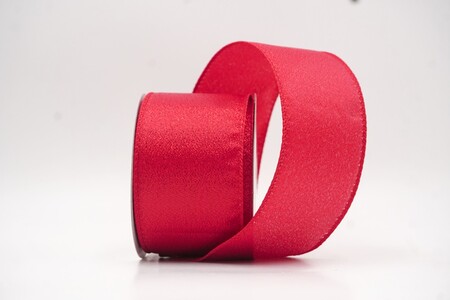 Roter Schimmer Glitzer Solide Drahtband_KW0309GC-7-7