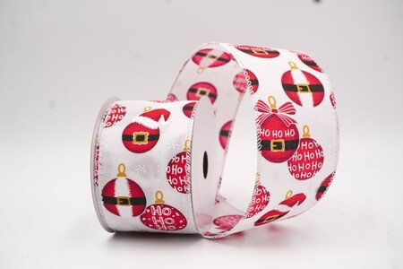 Weißes Ho Ho Ho Weihnachtsmann-Anzug-Ferienband_KW0327GC-1-1_1