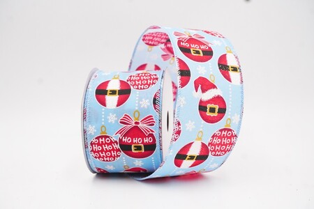 Hellblau Ho Ho Ho Weihnachtsmannanzug Feiertagsband_KW0327GC-12-216_1