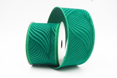 Grün Prägung Wirbel Blatt Feder Drahtband_KW0346GC-15-49