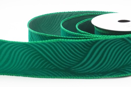 Grün Prägung Wirbel Blatt Feder Drahtband_KW0346GC-15-49