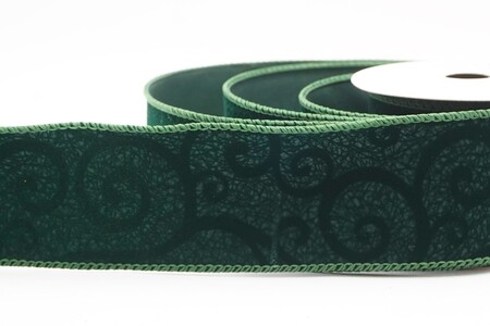 Blaues, samtiges Wirbeltextur Drahtband_KW0348GC-4-4