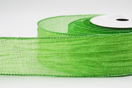 Grün Shimmer Crosshatch Textur Drahtband_KW0353GI-15