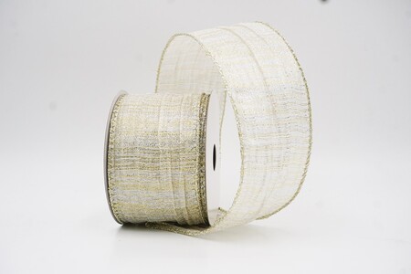 Creme Shimmer Crosshatch Textur Drahtband_KW0353GV-2