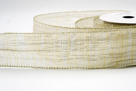 Creme Shimmer Crosshatch Textur Drahtband_KW0353GV-2