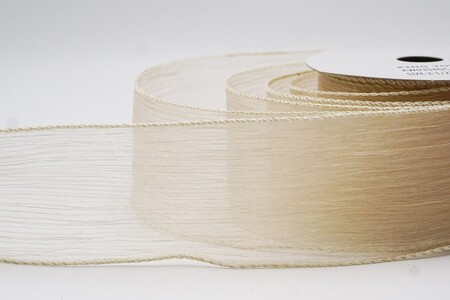 Cremefarbenes feines transparentes gestreiftes Drahtband_KW0354GC-2-2