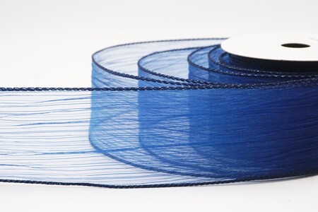 Blaues feines transparentes gestreiftes Drahtband_KW0354GC-4-4