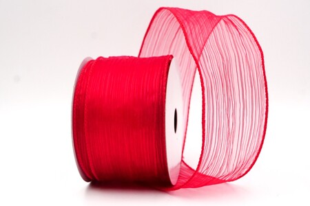 Rotes feines transparentes gestreiftes Drahtband_KW0354GC-7-7