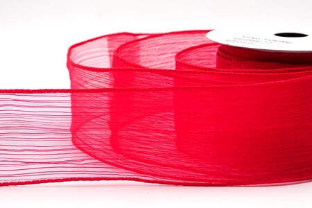 Rotes feines transparentes gestreiftes Drahtband_KW0354GC-7-7