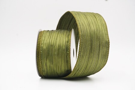 Matcha Grün lebendige metallische Liniengewebte Schleife_KW0355GC-3-185
