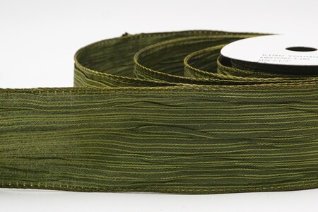 Matcha Grün lebendige metallische Liniengewebte Schleife_KW0355GC-3-185