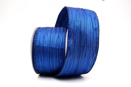 Blaue lebendige metallische Liniengewebte Schleife_KW0355GC-4-4