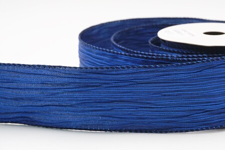 Blaue lebendige metallische Liniengewebte Schleife_KW0355GC-4-4