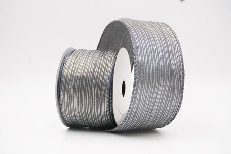 Graue lebendige metallische Liniengewebte Schleife_KW0355GC-50-123