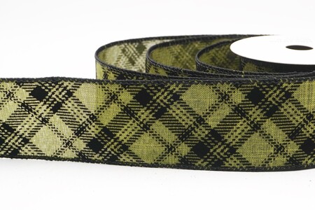 Matcha Πράσινη Άνετη Διαγώνια Τartan Ράβδος_KW0361GC-3-53