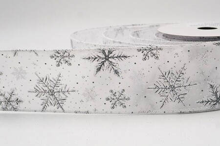 Cinta de Alambre con Patrón de Copos de Nieve Brillantes Blancos_KW0372GC-1-1