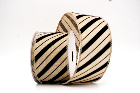 Nastro cablato beige con vivaci righe diagonali_KW0409GC-14-183