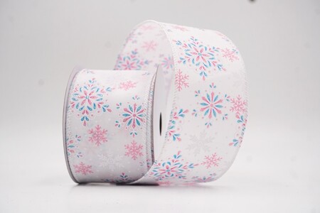 Nastro con fiocchi di neve mandala glitterati bianchi e anima metallica_KW0430GC-1-1