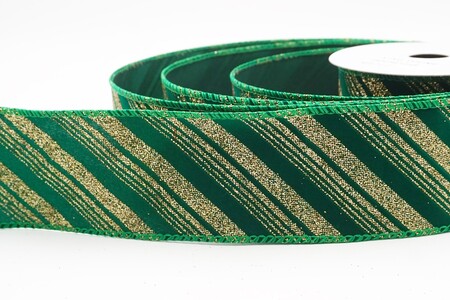 Drahtband mit grünem Glitzer-Wirbelstreifen_KW0435GC-15-49