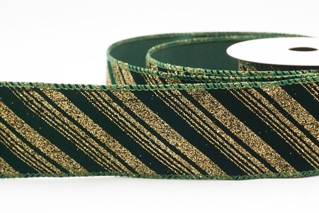 Grünes Drahtband mit Glitzer-Wirbelstreifen_KW0435GC-3-127