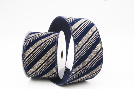 Blaues Drahtband mit Glitzer-Wirbelstreifen_KW0435GC-4-4