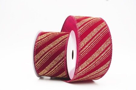 Bordeauxrotes Drahtband mit Glitzer-Wirbelstreifen_KW0435GC-8-8