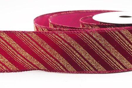 Bordeauxrotes Drahtband mit Glitzer-Wirbelstreifen_KW0435GC-8-8