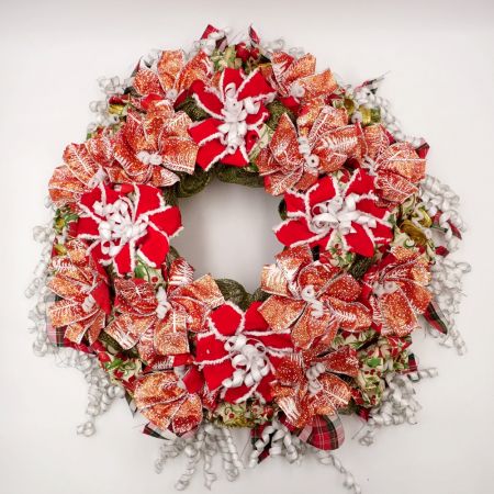 Lot De 2 Rouleaux De Ruban De Noël Pour Sapin De Noël De