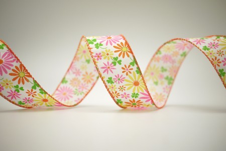 多彩雛菊印刷織帶 - 多彩雛菊印刷織帶