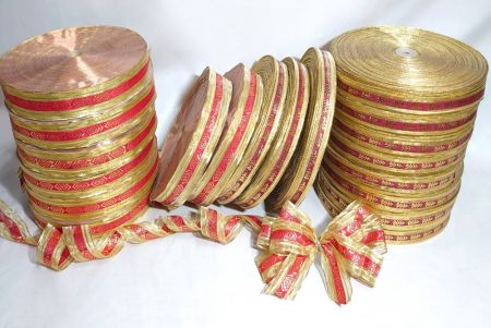 W-Cartons no MOQ - Metallic Woven Wired Ribbon Box Sale