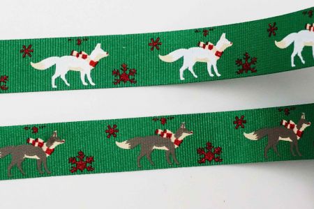Winter Wolf Ribbon - Christmas Grosgrain | KING YOUNG