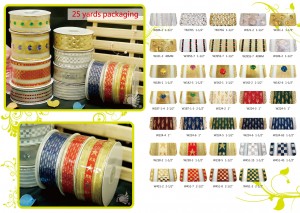 NO.22 Floral / Glitter Ribbon