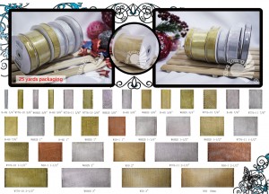 NO.23 Floral / Glitter Ribbon