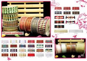 NO.25 Floral / Plaid Ribbon