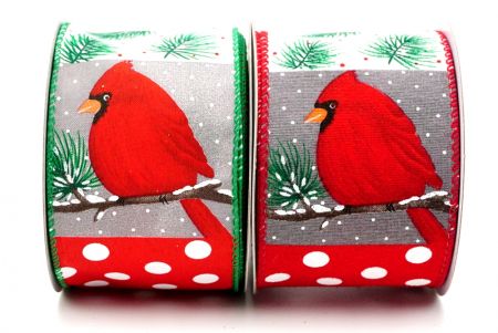 Nastro con uccello cardinale invernale - Uccelli cardinali nei giorni invernali