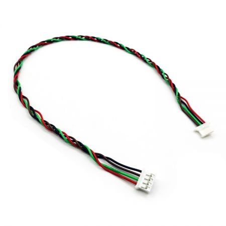 Custom Molex 51146-0500 to JST PHR-4 Wiring Harness for Automotive and Industrial Applications - Twisted wiring harness with Molex 51146-0500 and JST PHR-4 connectors