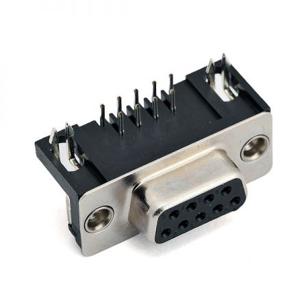 Custom D-Sub Connectors, PCB DIP Right Angle Type - Custom D-Sub connector, PCB DIP right-angle type for secure PCB mounting