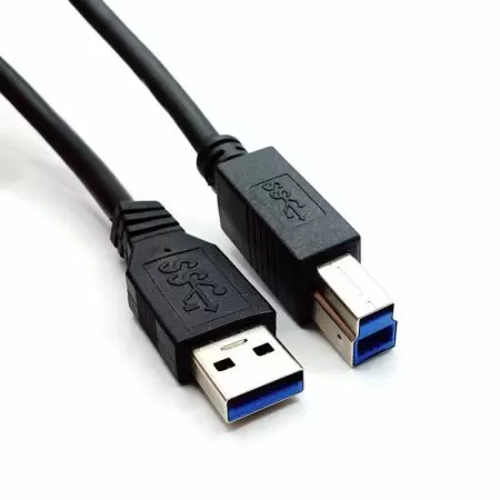 USB 3.2 Gen 1 (5 Gbps) Type-A Male to Type-B Male Cable, 1m, Black - USB 3.2 Gen 1 (5 Gbps) Type-A Male to Type-B Male Cable, 1m, Black