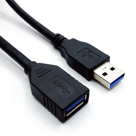 USB 3.2 Gen 1 (5 Gbps) Type-A Male to Female Extension Cable, 1m, Black - USB 3.2 Gen 1 (5 Gbps) Type-A Male to Female Extension Cable, 1m, Black