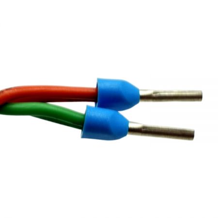 Detailed view of ferrule-insulated terminals for secure and efficient connections.